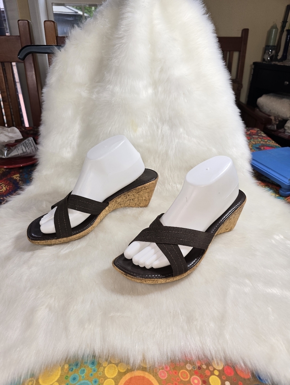 Italian Shoemakers Womens Wedge Slide Sandals - Picture 4 of 12